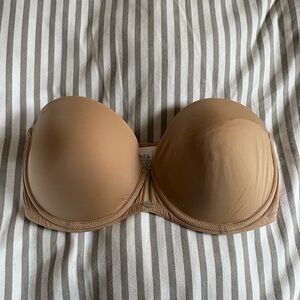 Elegant Strapless Nude Bra